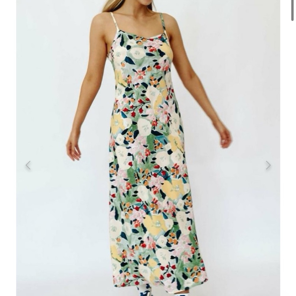 Vrg Grl Flower Market Bias Cut Dress